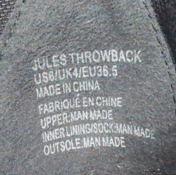 Jules Throwback Sz 6 Black Elegant High Heels with Peep-Toe Design By JF - Picture 8 of 9